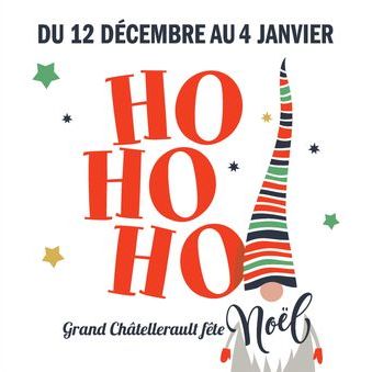 Accéder au programme des animations de Noël 2019 à Châtellerault en pdf couverture programme animations de Noël 2019